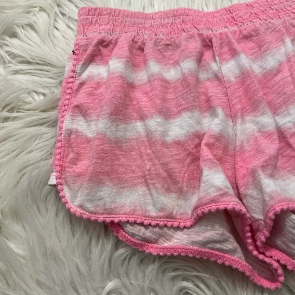 Justice Casual Shorts Pink White Tie Dye